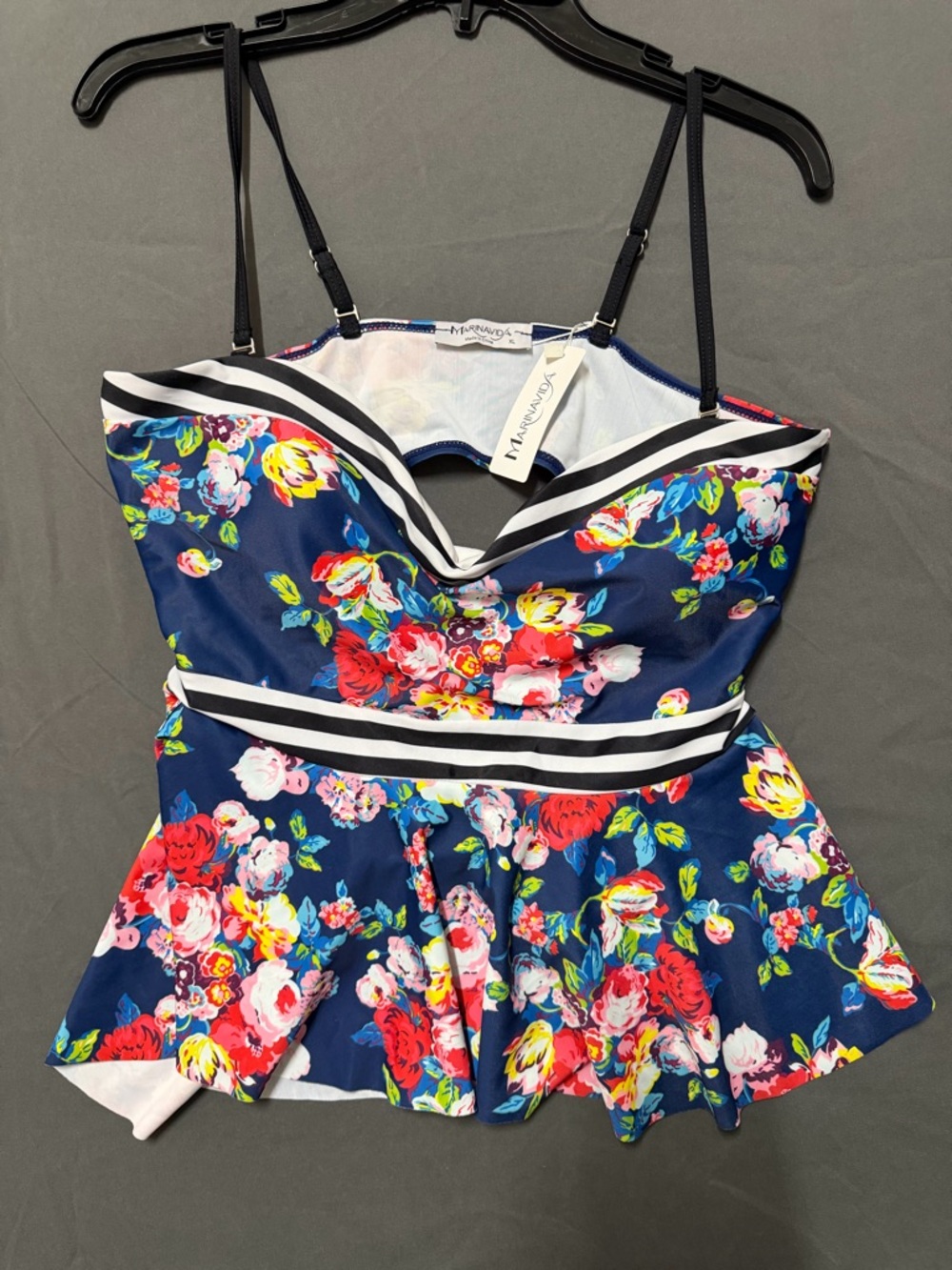 Magicsuit Floral Navy Swimdress Top only